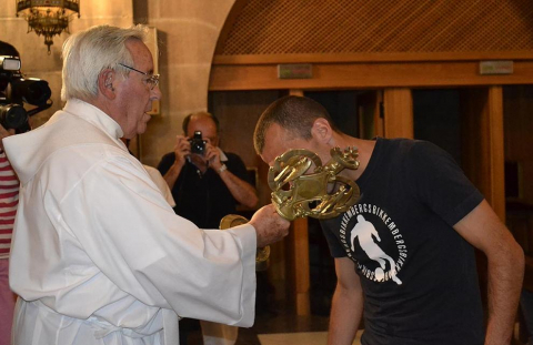 El conjunto rojillo visitó Javier para realizar la tradicional ofrenda al santo