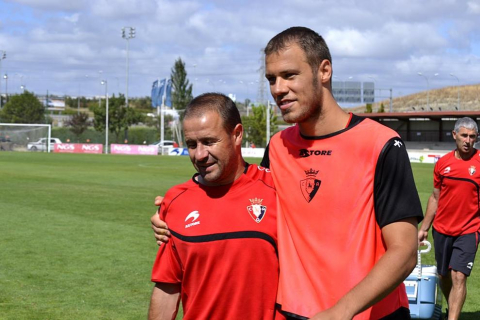 Osasuna se ha entrenado por última vez este sábado en Tajonar antes de emprender su viaje a Madrid