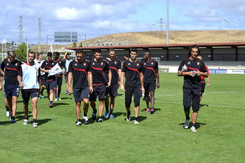 Osasuna se ha entrenado por última vez este sábado en Tajonar antes de emprender su viaje a Madrid