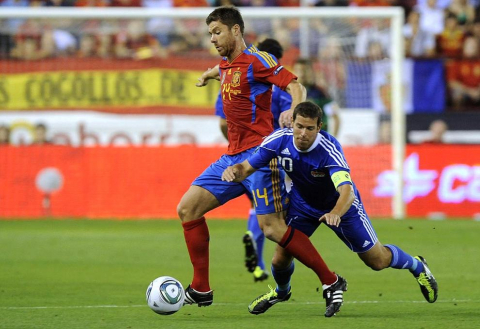Partido de la selección española ante Liechtenstein (6-0)