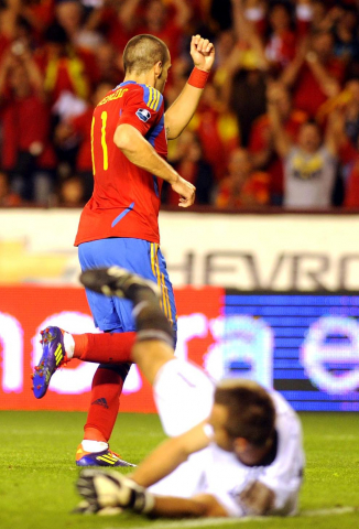 Partido de la selección española ante Liechtenstein (6-0)