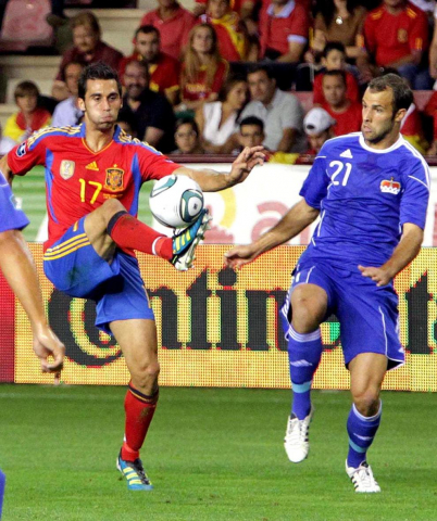 Partido de la selección española ante Liechtenstein (6-0)