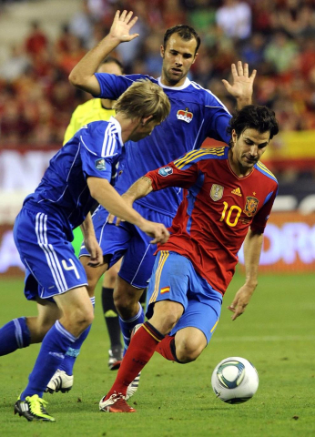 Partido de la selección española ante Liechtenstein (6-0)