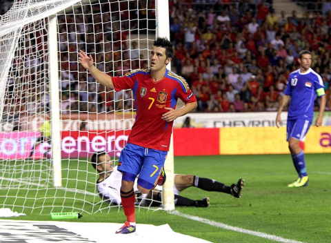 Partido de la selección española ante Liechtenstein (6-0)