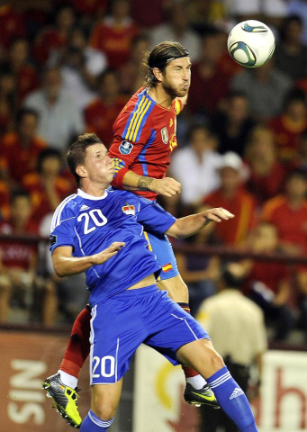 Partido de la selección española ante Liechtenstein (6-0)
