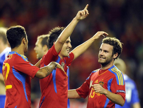Partido de la selección española ante Liechtenstein (6-0)