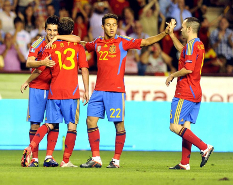 Partido de la selección española ante Liechtenstein (6-0)