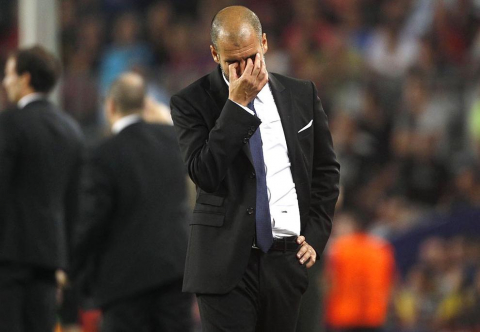 Imágenes del partido entre el FC Barcelona y el Milan de este miércoles