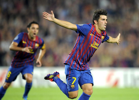 Imágenes del partido entre el FC Barcelona y el Milan de este miércoles