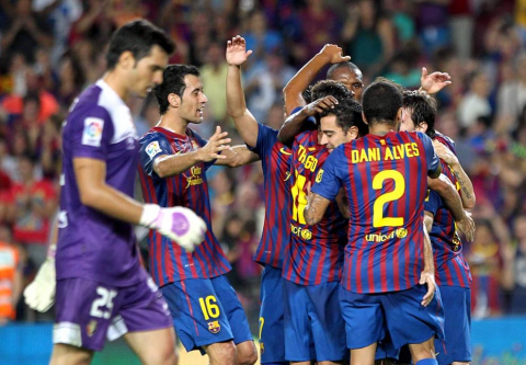 El Barcelona ha arrollado a Osasuna en el partido que han disputado este sábado en el Camp Nou