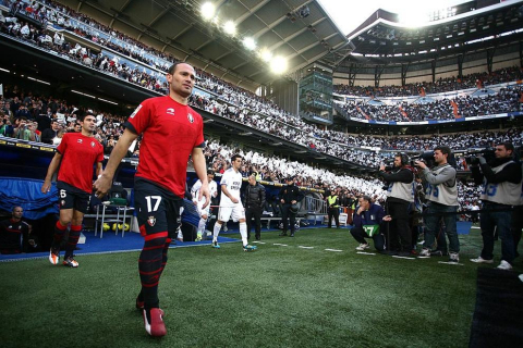 Imágen del Real Madrid-Osasuna jugado en el Santiago Bernabéu que los de Mourinho han ganado 7-1