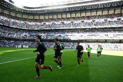 Imágen del Real Madrid-Osasuna jugado en el Santiago Bernabéu que los de Mourinho han ganado 7-1