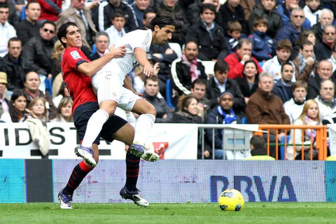 Imágen del Real Madrid-Osasuna jugado en el Santiago Bernabéu que los de Mourinho han ganado 7-1