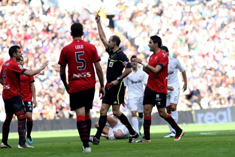 Imágen del Real Madrid-Osasuna jugado en el Santiago Bernabéu que los de Mourinho han ganado 7-1