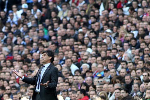 Imágen del Real Madrid-Osasuna jugado en el Santiago Bernabéu que los de Mourinho han ganado 7-1