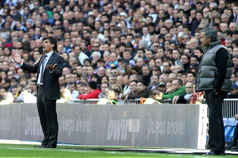 Imágen del Real Madrid-Osasuna jugado en el Santiago Bernabéu que los de Mourinho han ganado 7-1