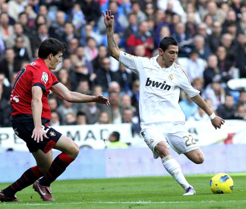 Imágen del Real Madrid-Osasuna jugado en el Santiago Bernabéu que los de Mourinho han ganado 7-1