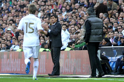Imágen del Real Madrid-Osasuna jugado en el Santiago Bernabéu que los de Mourinho han ganado 7-1