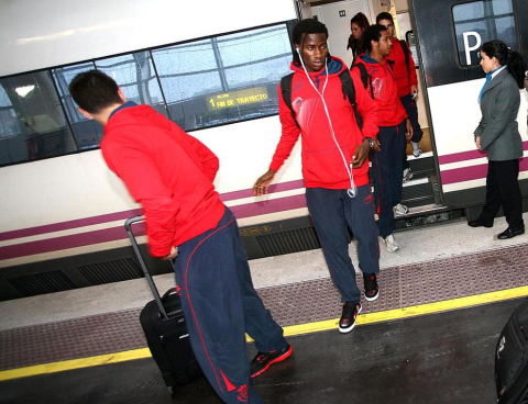 La afición osasunista, en Madrid