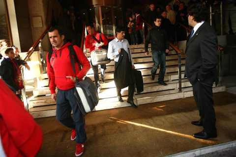 La afición osasunista, en Madrid