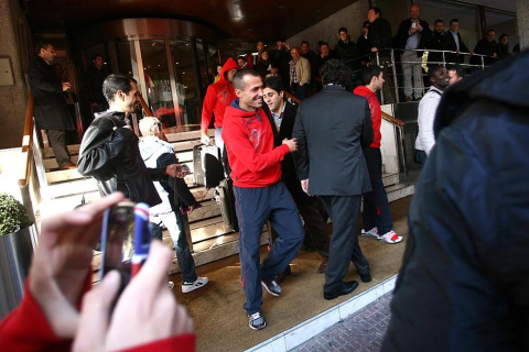 La afición osasunista, en Madrid