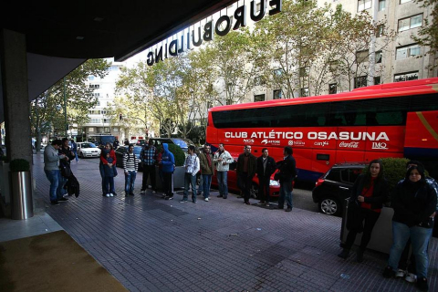 La afición osasunista, en Madrid