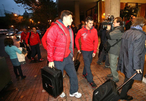 La afición osasunista, en Madrid