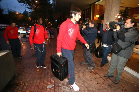 La afición osasunista, en Madrid
