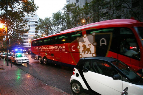 La afición osasunista, en Madrid