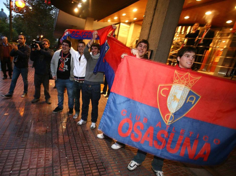La afición osasunista, en Madrid