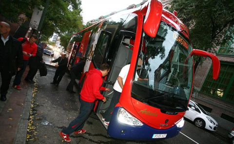 La afición osasunista, en Madrid