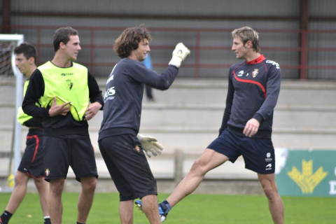 Osasuna se ha entrenado este lunes en Tajonar tras la abultada derrota en el Santiago Bernabéu ante el Real Madrid por 7-1