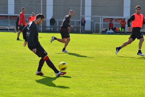 Osasuna se ha entrenado este viernes en Tajonar