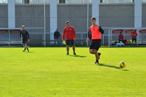 Osasuna se ha entrenado este viernes en Tajonar