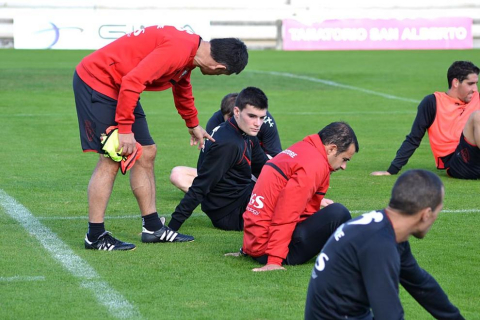 Osasuna se ha entrenado este viernes en Tajonar
