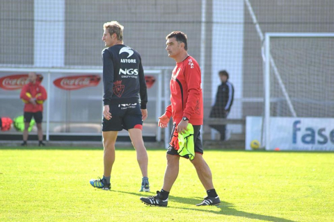 Osasuna se ha entrenado este viernes en Tajonar