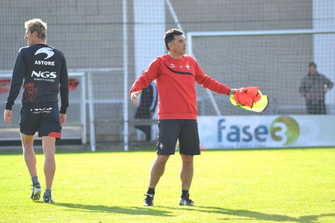 Osasuna se ha entrenado este viernes en Tajonar