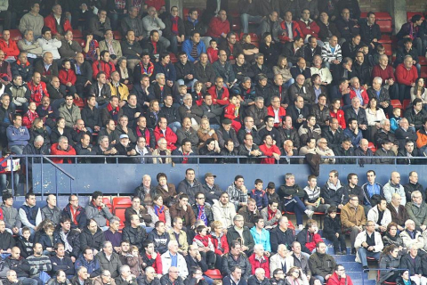 Imágenes de la afición del Reyno de Navarra en el encuentro Osasuna 0 - Rayo Vallecano 0.