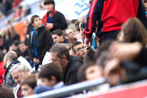 Imágenes de la afición del Reyno de Navarra en el encuentro Osasuna 0 - Rayo Vallecano 0.