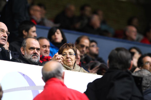 Imágenes de la afición del Reyno de Navarra en el encuentro Osasuna 0 - Rayo Vallecano 0.