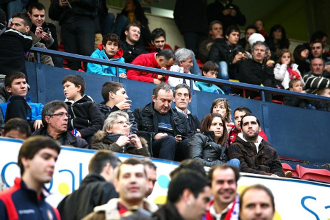 Imágenes de la afición del Reyno de Navarra en el encuentro Osasuna 0 - Rayo Vallecano 0.