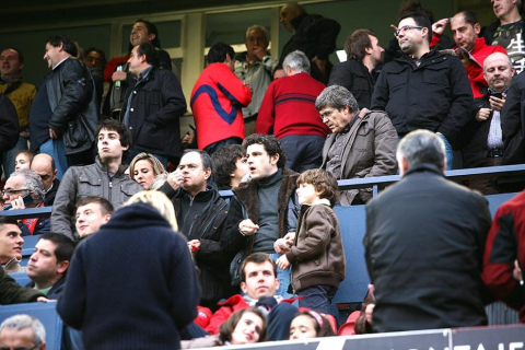 Imágenes de la afición del Reyno de Navarra en el encuentro Osasuna 0 - Rayo Vallecano 0.