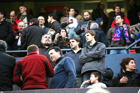 Imágenes de la afición del Reyno de Navarra en el encuentro Osasuna 0 - Rayo Vallecano 0.