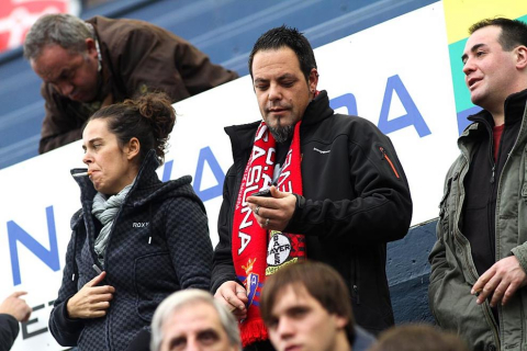 Imágenes de la afición del Reyno de Navarra en el encuentro Osasuna 0 - Rayo Vallecano 0.
