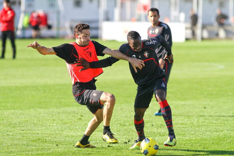 Imágenes del entrenamiento de Osasuna de este jueves