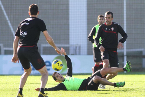 Imágenes del entrenamiento de Osasuna de este jueves