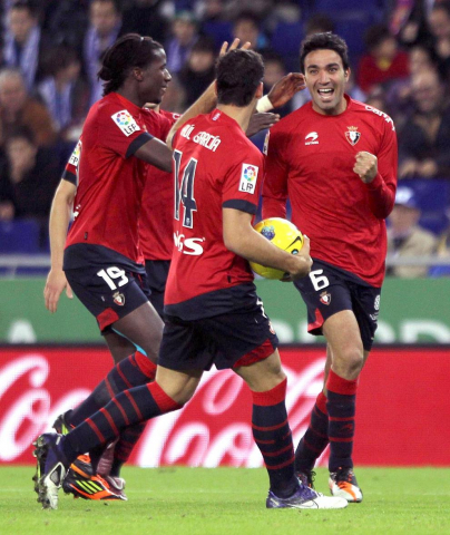 Imágenes de la victoria lograda por Osasuna frente al Espanyol en Cornellá-El Prat.