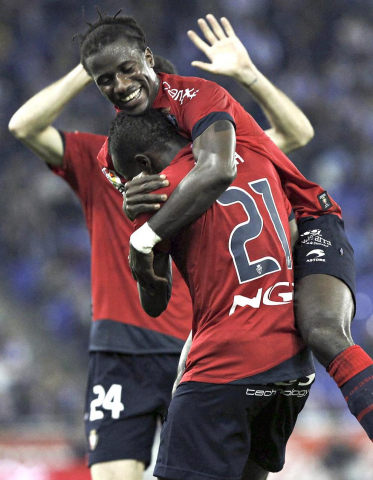 Imágenes de la victoria lograda por Osasuna frente al Espanyol en Cornellá-El Prat.