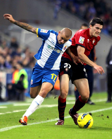Imágenes de la victoria lograda por Osasuna frente al Espanyol en Cornellá-El Prat.