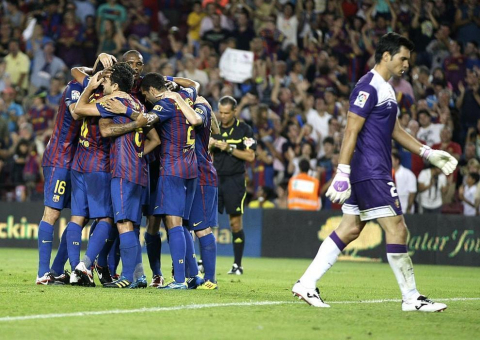 El Barcelona ha arrollado a Osasuna en el partido que han disputado este sábado en el Camp Nou